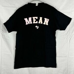 The Pink Squirrel Tultex Mean Black Shirt Martini Glass‎ Size Large Short Sleeve